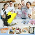 thumbnail image 3 of Adnoom Heat Press 15x15 with Slide Out Design, High Pressure Pressing Machine Heating Fast and Evenly,Sublimation Printer for T-shirt,Heat Transfer Projects,Yellow, 3 of 8