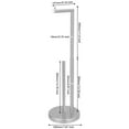 thumbnail image 3 of Bathroom Freestanding Toilet Paper Holder Stand with Reserver in Brushed Nickel, 3 of 19
