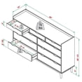 thumbnail image 6 of Walker Edison Lee 9-Drawer Solid Wood Dresser, Black, 60", 6 of 6