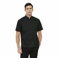 thumbnail image 1 of TOPTIE Short Sleeve Chef Coat Jacket Black Lightweight Button Chef Uniform, 1 of 9