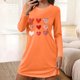 thumbnail image 1 of TaTaai Fashion Women's Valentine's Day Printed Nightgown, Short-Sleeve Round Neck Loose Dress, Airy Fabric for Summer Spring Daily Casual Occasions Gift, 1 of 6