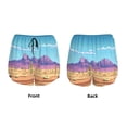 thumbnail image 5 of Lsque Pixel Desert Landscape Printed Women's Running Shorts with Liner Pockets,Elastic Quick Dry Workout Athletic Gym Yoga Shorts,Womens High Waist Shorts-XX-Large, 5 of 9