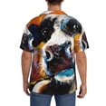 thumbnail image 3 of Fotbe Cow Camisa Estampada de Manga Corta para Hombre, Casual de Verano, Estilo Playero, Sin Arrugas-4X-Large, 3 of 5