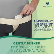 Uriel Left Side Inguinal Hernia Support Truss Belt with Compression Pad (L)