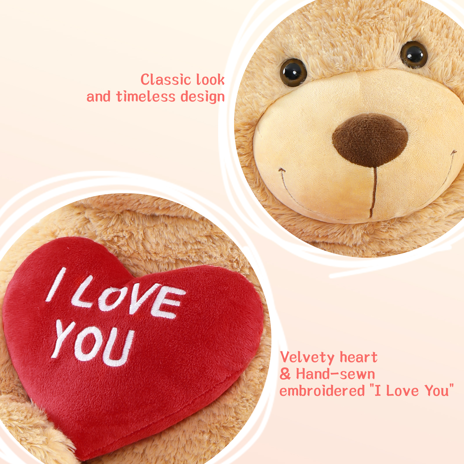 MorisMos 6-Foot Giant Teddy Bear with Heart photo 5