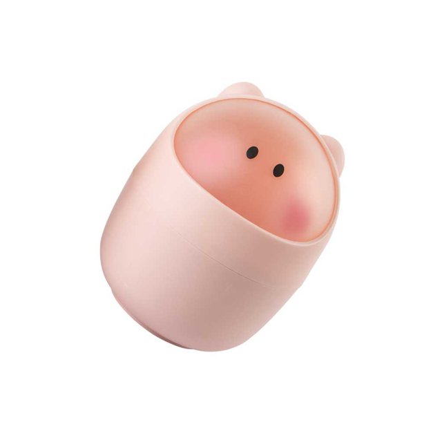 sweethay cubo de basura de escritorio, cubo de basura impermeable ligero, contenedor de basura de escritorio, cubos de almacenamiento, cubos de Almacenamiento y organización del hogar Rosa sweethay HA043156-01