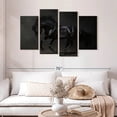 thumbnail image 2 of Elephant Stock Dark Horse Wall Art - Horizontal Multi Panel Canvas - Living Room Wall Decor - Animal Multi Panel - Black And Brown Decor - 52" x 32", 2 of 8
