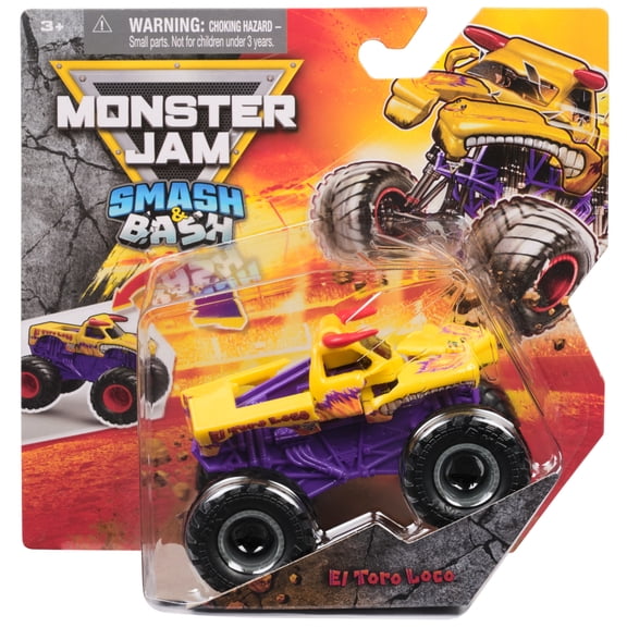 Monster Jam Smash & Bash El Toro Loco, 1:64 Scale