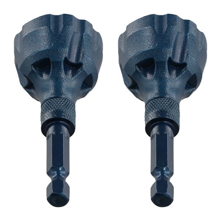 

2Pcs Tungsten Carbide Deburring External Chamfer Tool 1/8in-3/4in(3mm-20mm) Deburring Chamfering Drill Bit(Blue)
