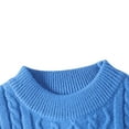thumbnail image 3 of Mens Baggy Sweaters Cable Knit Crewneck Sweaters Long Sleeve Casual Plain Pullover Tops Fall Winter Clothes (XL, Blue), 3 of 6