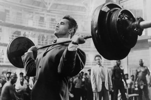 Bench Weight Training Plate Bodybuilding Arnold Schwarzenegger Quote Sticker 