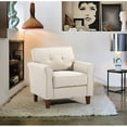 thumbnail image 2 of US Pride Furniture Kouchouk 32.9'' Wide Tufted Linen Armchair Beige, 2 of 5
