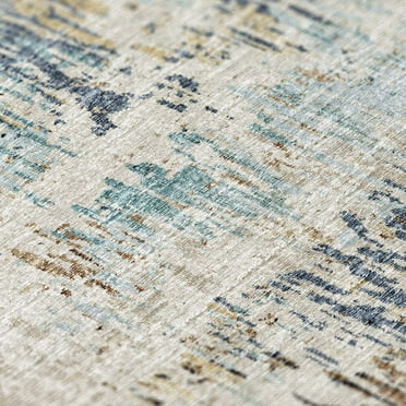 Addison Rugs Indoor/ Outdoor Accord Modern Brushstrokes Polyester Washable Rug New 3' x 5' - Brown
