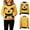 Yellow, variant on Women Spider Jacquard Crewneck Sweater, Halloween Themed Contrast Trim Raglan Long Sleeve Loose Knit Pullover Top(Coffee02,M)