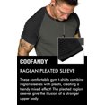 thumbnail image 6 of COOFANDY Men Short Sleeve Baseball T-Shirts Pleats Sleeve Workout Shirt, 6 of 7