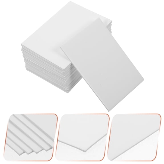 STOBOK 30Pcs Sturdy White Card Paper for Game Card Covers and Multi Use Crafting