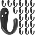 thumbnail image 2 of Coat Hooks Wall Mounted - Heavy Duty Metal Single Prong Robe Hanger Rustproof Wall Hooks for Towel Hat Key Bag on Bathroom, Kitchen, Livingroom, 15 Pack (Matte Black), 2 of 7