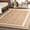 Beige, variant on Agro Richer White Border Beige Color Natural Jute Square Area Rugs for Living, Carpet for Kitchen outdoor & Indoor Rugs (2x2" Feet)