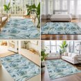thumbnail image 4 of Large Area Rugs 6'x9', Green Blue Botanical Carpet Runner Indoor Outdoor Rugs Home Decor Aesthetic, Watercolor Vintage Leaves Non Slip Mats Washable Accent Rug for Living Room Bedroom, 4 of 8