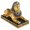 M, variant on Golden Sphinx Statue Figurine Resin Craft for Enhancing Cultural Table Decoration Desktop Ornament