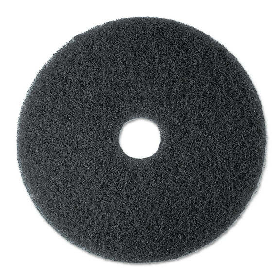 3M Low-Speed Stripper Floor Pad 7200, 13" Diameter, Black, 5/Carton