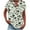 #10_Khaki, variant on Women's Button Down V Neck Top Cotton Linen Blend Blouses Floral Graphic Tee Short Sleeve With Folded Cuff Ombre Top Loose Fit Summer Basic Henley Top