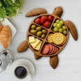 thumbnail image 5 of Holloyiver Octopus Charcuterie Platter,Animal Design Wood Serving Tray,Novelty Uniquel Serving Tray for Cheese,Meats & Fruit,Unique Kraken Design Gift for Seafood Lovers (11inch, Turtle), 5 of 6