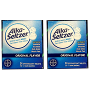 2 Pack - Alka-Seltzer Original Effervescent Tablets, 24 Tablets Each