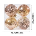 thumbnail image 3 of Fiudx Juego de 4 Bolas Navideñas de 10 Cm, Bola Rota, Chapada En Plástico, para Decoración de Árbol de Navidad., 3 of 4