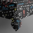 thumbnail image 3 of Math Equations Colorful Math Symbols Black Rectangle Tablecloth 60"x84",Waterproof Polyester Rectangle Table Cloth, Wipeable Spillproof Polyester Tablecloth for Dining, Camping, Indoor and Outdoor, 3 of 5