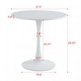 thumbnail image 3 of 5-Piece Dining Table Set, 31.5" Round Tulip Pedestal Dining Table and 4 Ergonomically Designed PU Chairs, Dining Table Set for Kitchen, Living Room, Office, 3 of 8