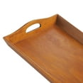 thumbnail image 2 of Ottoman Tray, 12'' x 10'' x 1'' Wooden Serving Tray with Handles for Ottoman Tray, Food, Breakfast, Eating, Drinks, BBQ,, 2 of 9
