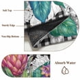 thumbnail image 6 of Tropical Plant Area Rugs 4'x6', Washable Small Throw Rugs for Office Bathroom, Summer Watercolor Botanical Palm Leaf Plaid Indoor Outdoor Rug Non-Slip Low Pile Carpet Runner Reversible Floor Mats, 6 of 8