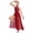 Burgundy, variant on Women Lyrical Dance Dress Flowy Skirt Leotard Rhinestones Split Maxi Dress Contemporary Dancewear Orange L