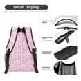 thumbnail image 4 of Rateoe Ribbon Bow Pattern Durable Student Backpack Laptop Bag- Ergonomic Design, Waterproof Twill Fabric - Ideal for School, Travel, and Outdoor Activities-One Size, 4 of 6
