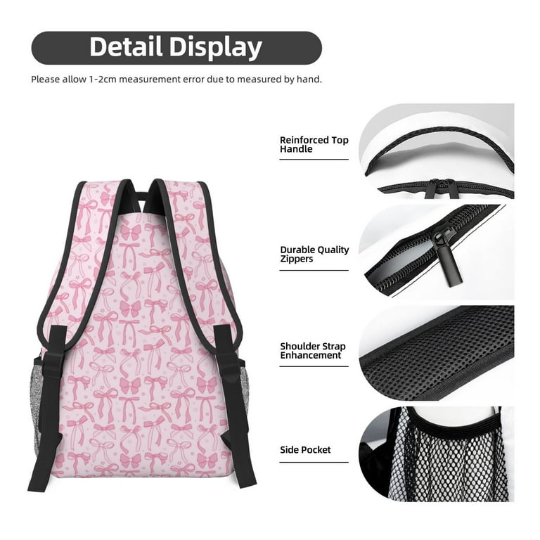 【新品】SIDE RIBBON BACKPACK Goofa Ribbon Bow Pattern Comfortable Student Backpack