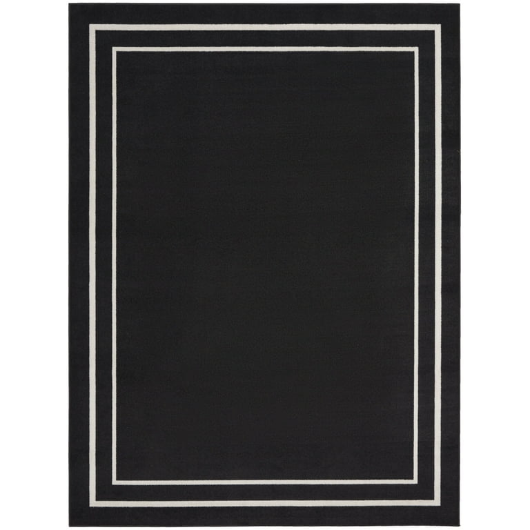 9' x 12' Large Diamond Indoor/Outdoor Rug Black/Natural - Threshold™