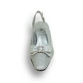 thumbnail image 2 of FLORAL Pearl Women's Wide Width Evening Dress Shoes for Wedding, Prom, & Dinner SILVER 10, 2 of 6