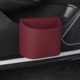 thumbnail image 6 of Car Trash Can,Compact Car Trashcan,Leakproof Car Garbage Bin,Waterproof Car Trash Bag Holder with PU Leather Design,for Back of Seat/Door,Fit for SUV, Sedans, Trucks,7.28x4.33x5.7 inch(Black), 6 of 9