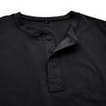 thumbnail image 5 of Defitshape Men's Cotton Henley Shirt Short Sleeve Slim Fit T Shirt Solid Basic Summer Top Cool Casual Fashion Thin Lightweight Tee Black Small, 5 of 5