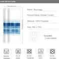 thumbnail image 3 of Stall Shower Curtain 36Wx72HInch Narrow Partition Fabric Water Resistant Shower Curtain, Blue White Modern Art Shower Curtain Set Machine Washable for Home Bathtubs Decor, 3 of 4