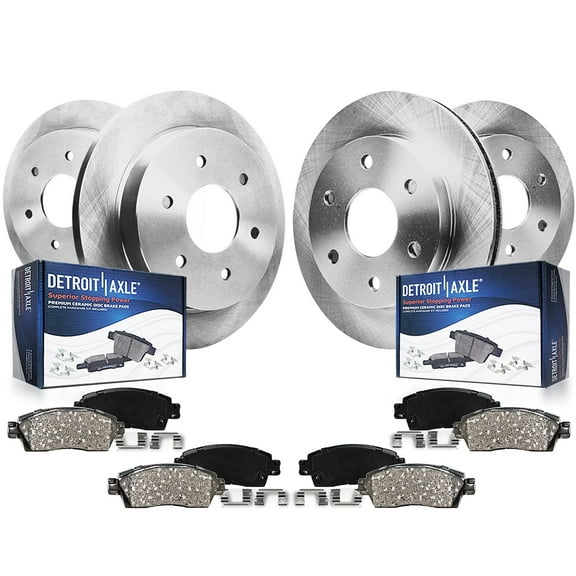 Detroit Axle - Brake Kit for 2006-2010 Hummer H3 - [2009-2010 Hummer H3T] Disc Brakes Rotors and Ceramic Brake Pads Replacement Front & Rear