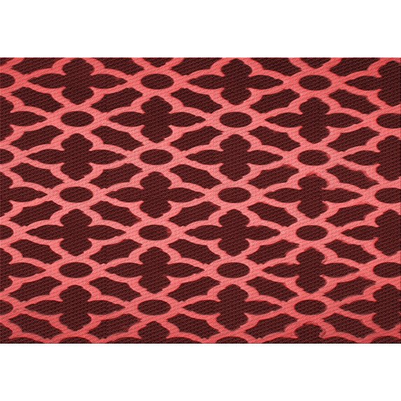 Ahgly Company Machine Washable Indoor Rectangle Transitional Grapefruit Red Area Rugs, 2' x 4'