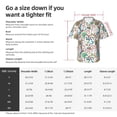 thumbnail image 3 of Cauagu Fairy Flower Print Hawaiian Shirt for Men,Casual Short Sleeve Button Down Shirts Summer Beach Men's Regular-Fit Short-Sleeve Print Shirt -Medium, 3 of 6