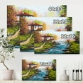 thumbnail image 4 of Designart ' Traditional Bulgarian River and House ' Lake House Canvas Wall Art Print, 4 of 4