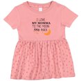 thumbnail image 3 of Inktastic I Love My Momma to the Moon and Back Girls Baby Dress, 3 of 5