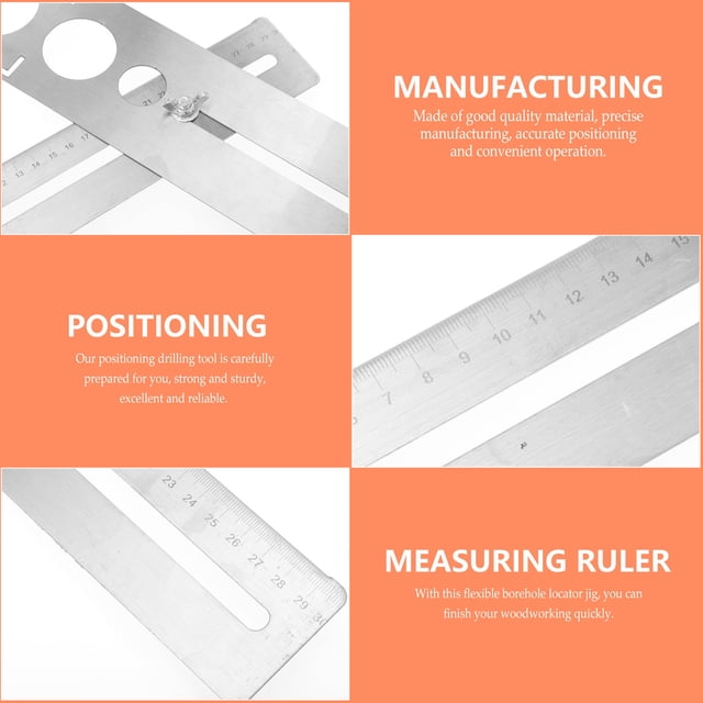 KALLORY 1Ud Flexible Posicionador Para Perforación Herramienta De Ubicación Para Azulejos Plata