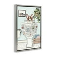thumbnail image 4 of Stupell Industries Pup with Newspaper Typography Painting Gray Floater Framed Canvas Art Print Wall Art, 21 x 31, 4 of 10