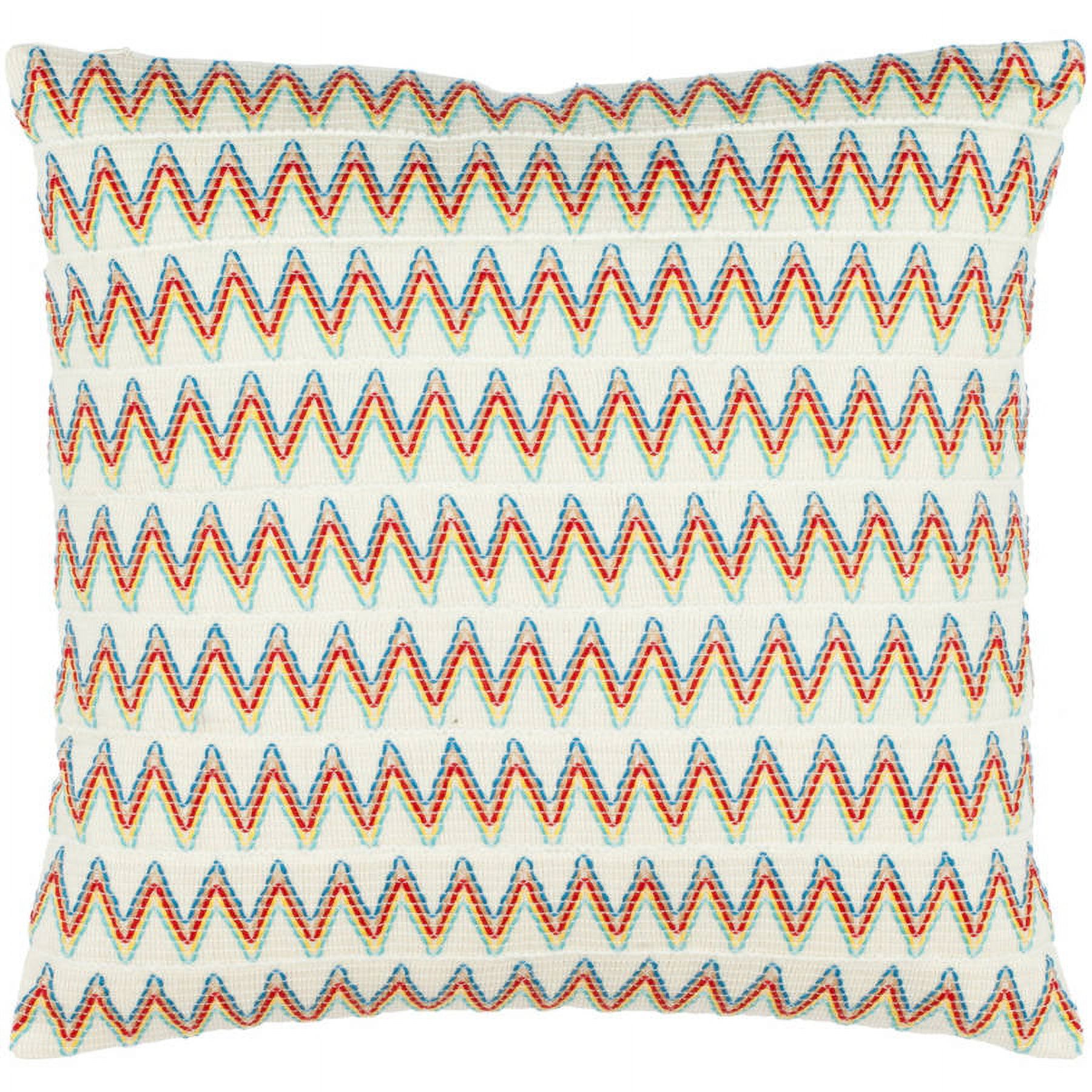 SAFAVIEH Amelia Zig Zag Pillow, 18" x 18", Yellow/Green, Set of 2