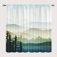 thumbnail image 2 of Misty Forest Blackout Curtains Nature Scenery Foggy Mountain Rustic Tree Print Energy Saving Grommets Window Panels for Bedroom & Living Room W63 x L72 Inch, 2 of 5